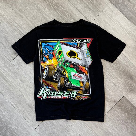Rare 2008 Steve Kinser #11 Sprint Car Racing Men's Black T-Shirt - Size Small - Picture 1 of 5